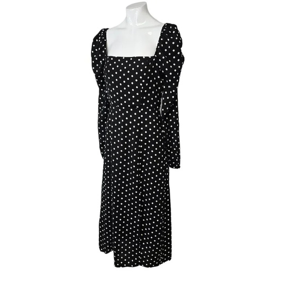 Lulu's Womens Charmed & Classy  Polka Dot Midi Dress Size Small - Picture 7 of 7